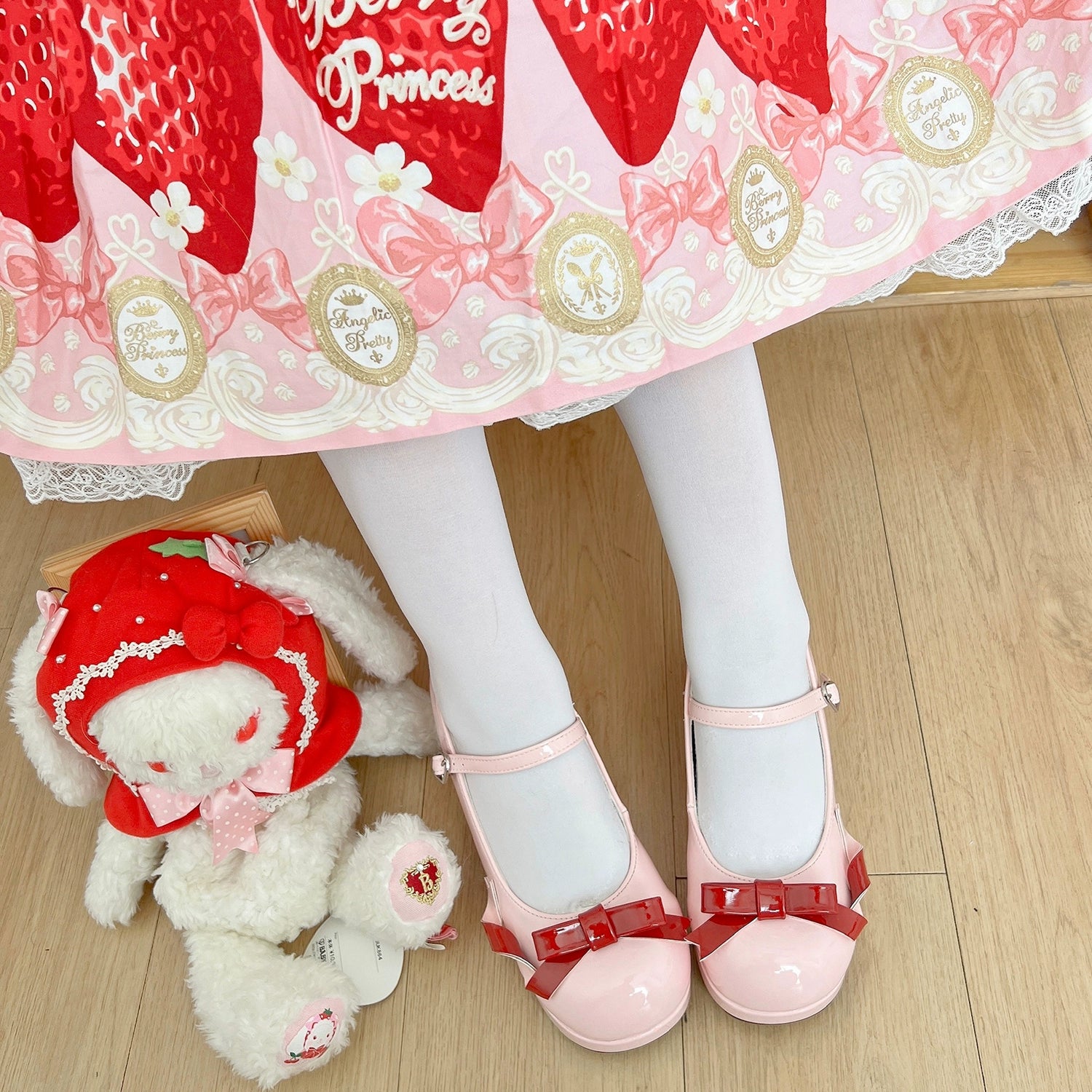Dolly Doll~Lovers' Gift~Round Toe Middle Heel Mary Jane Lolita Shoes 32678:397896