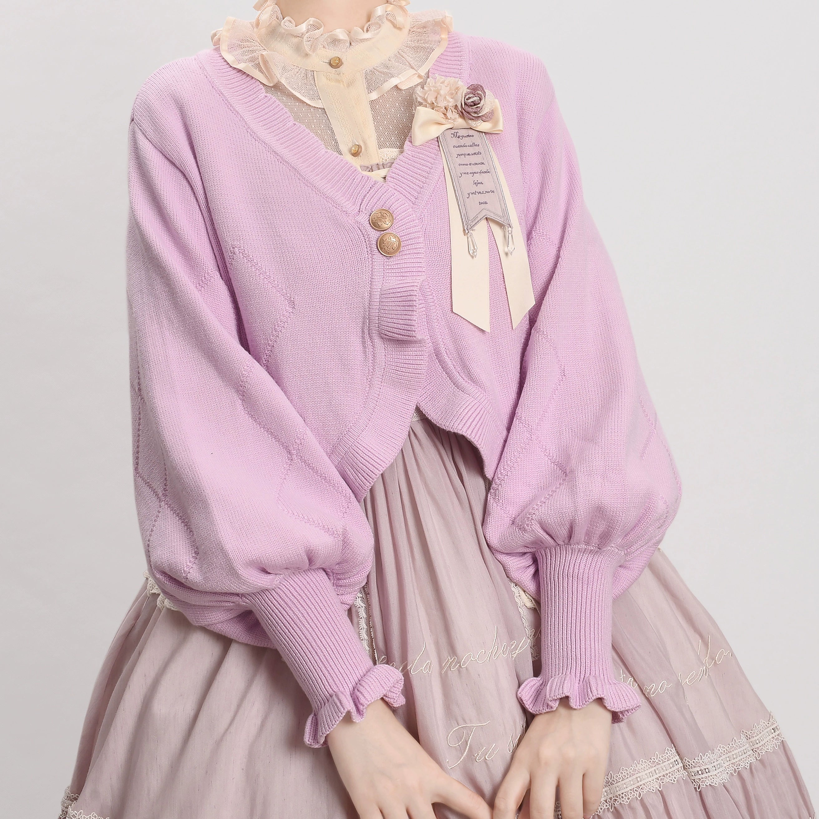 MIST - Cookie - Vintage Lolita Cardigan Short Sweater Multicolors