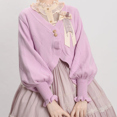 MIST~Cookie~Vintage Lolita Cardigan Short Sweater Multicolors   