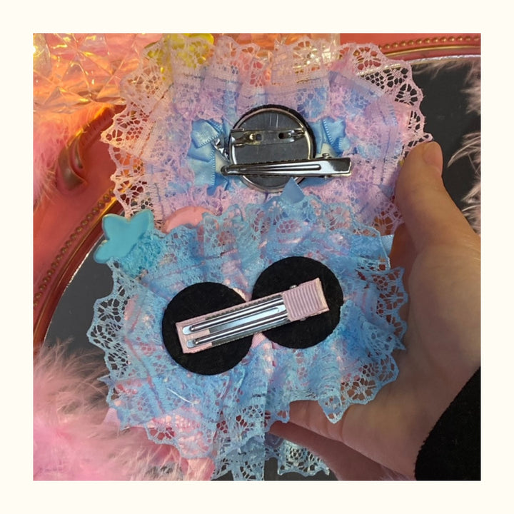 (Buy for me)Bow Terminator~Sweet Lolita Headwear Handmade Hairpin   