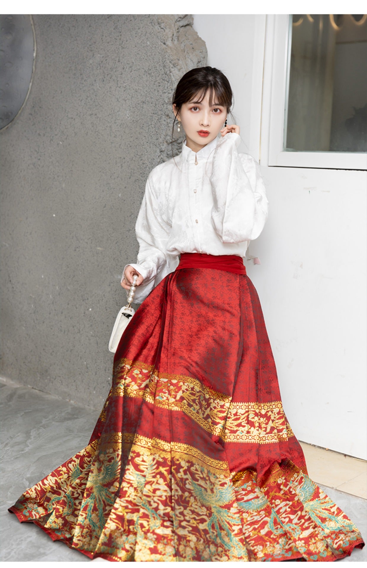 Chixia~Qingluan Ruiyan~Han Lolita Horse-face Skirt S horse face skirt 