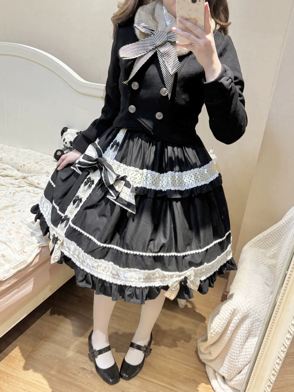 LeMiroir - Winter Solstice - Elegant Lolita Winter Short Coat & SK 44069:794228