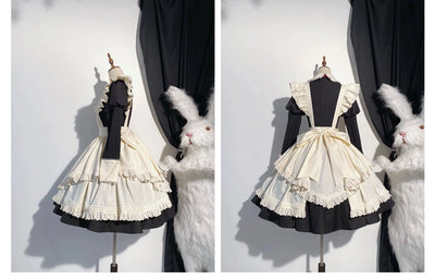 Forest Clerk~Forest Clerk~Elegant Lolita OP Dress Set A Line Dress with Apron   