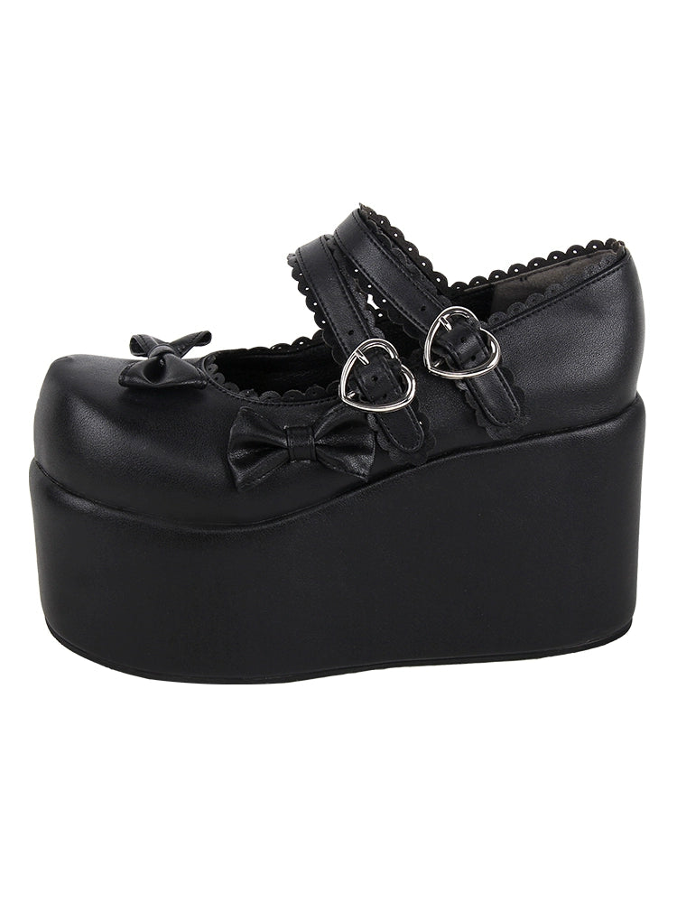 Angelic Imprint~Angelic Imprint~Punk Lolita Shoes High Platform Shoes with Bow