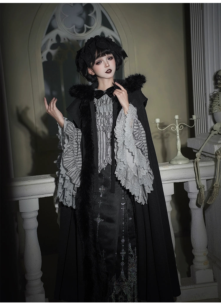 With PUJI - Letter and Poetry · Raven's Night Song - Gothic Lolita Black Cloak