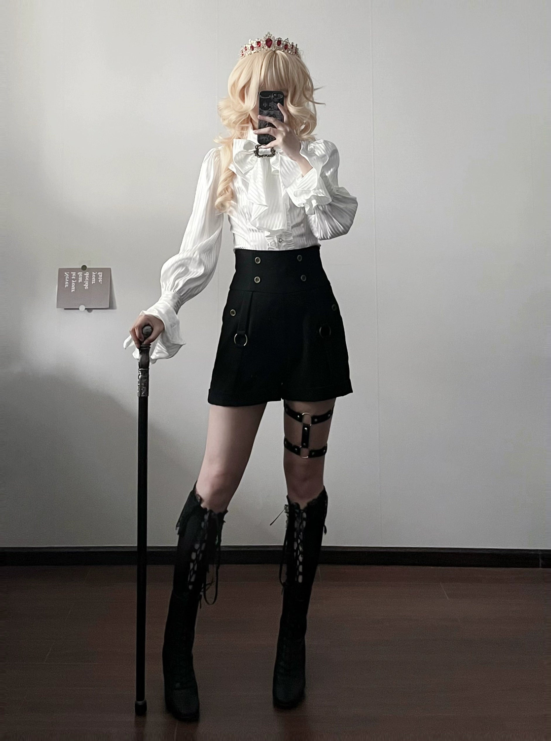 Gazing Galactic - Moonstone - Elegant Ouji Lolita Shirt Lolita Blouse Mutton Sleeve