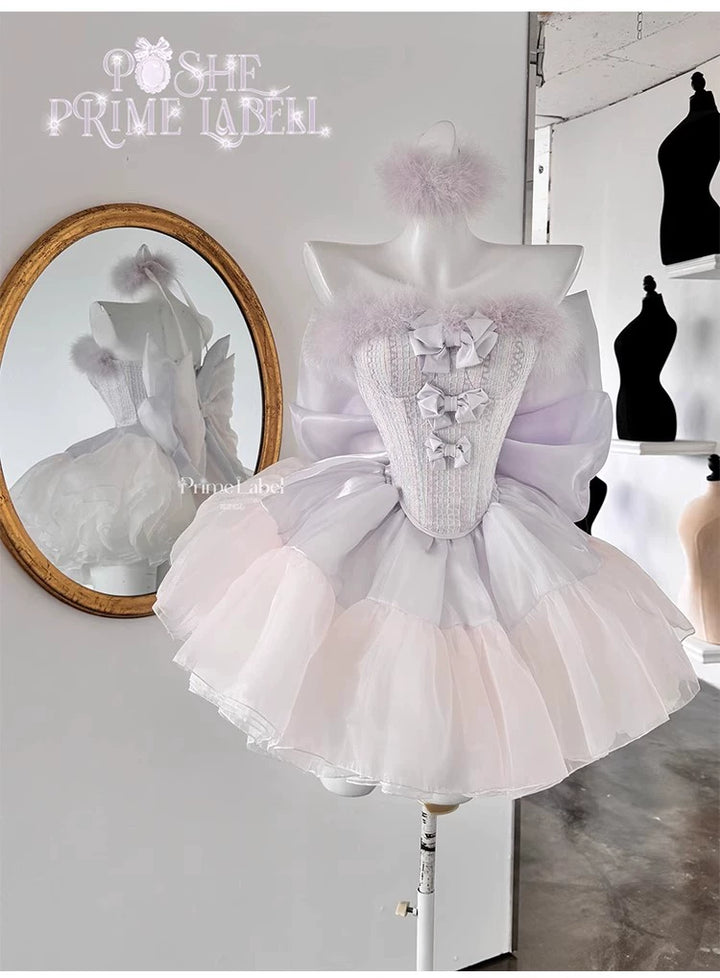 POSHEPOSE~Gorgeous Lolita OP Dress High-end Bow Princess Dress   