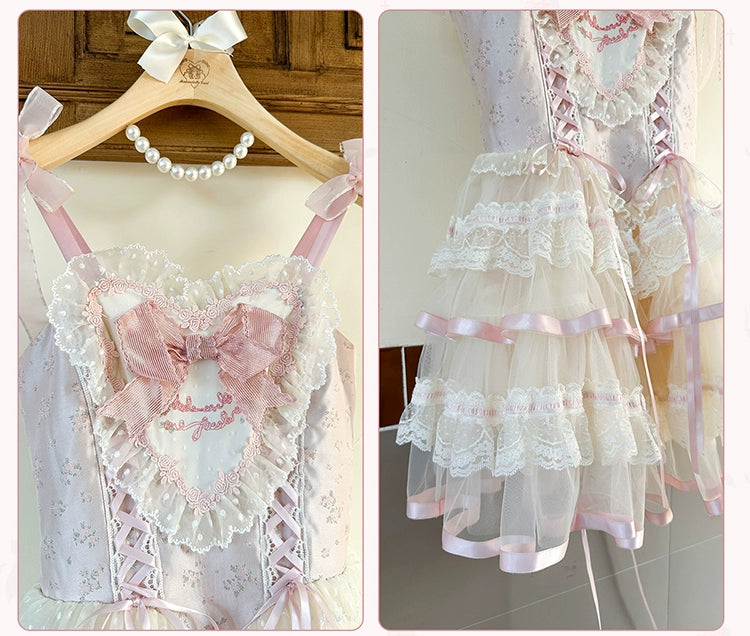 Mademoiselle Pearl~Silk Ballet~Wedding Lolita JSK Dress Princess Ballet Dress   