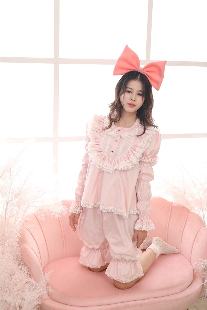 Sweet Angel~Sweet Lolita Shirt Bloomers Set Detachable Sleeves   