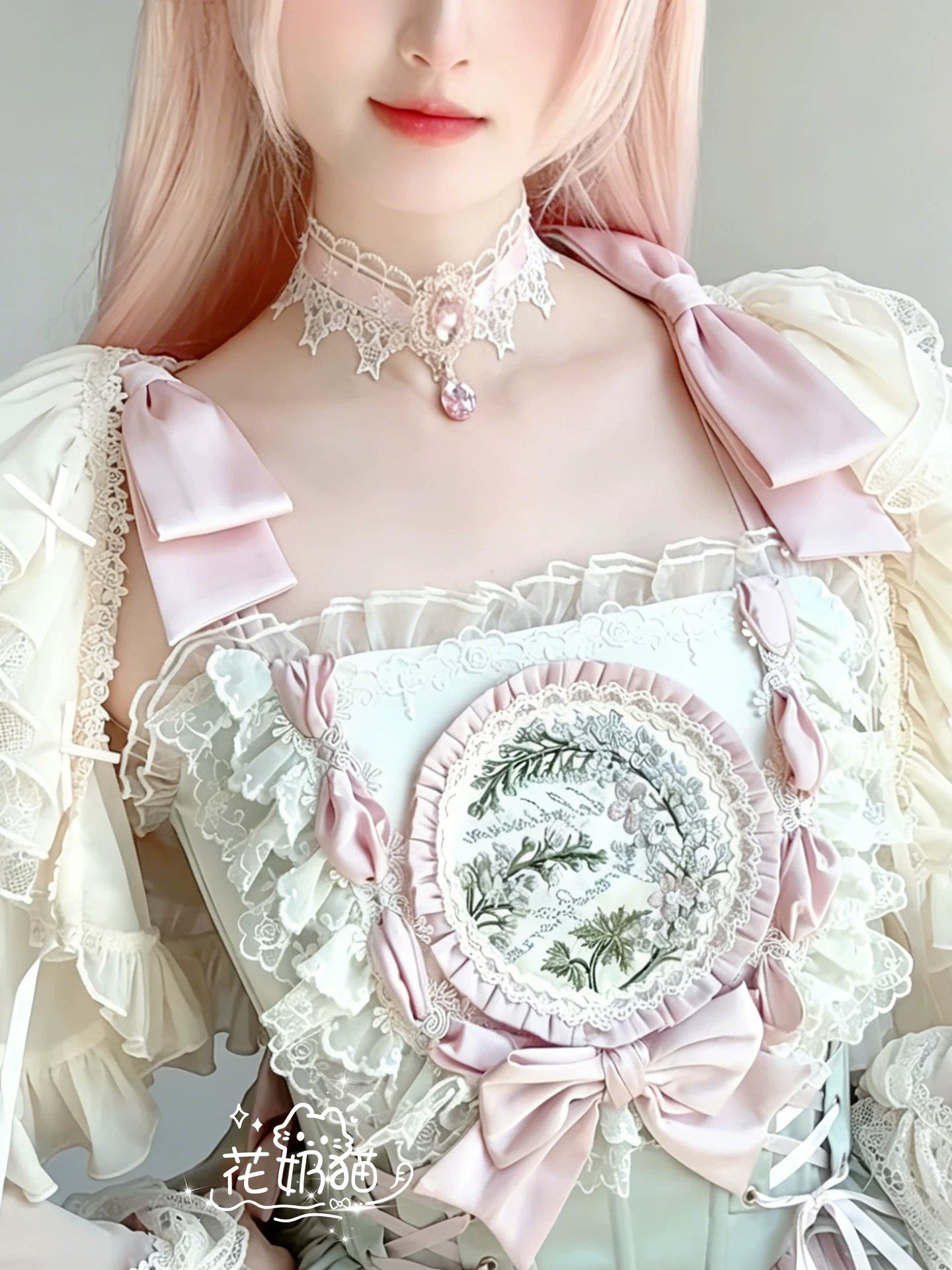 Classic Lolita Rhinestone Pendant Choker, Adjustable Chain 45496:850481