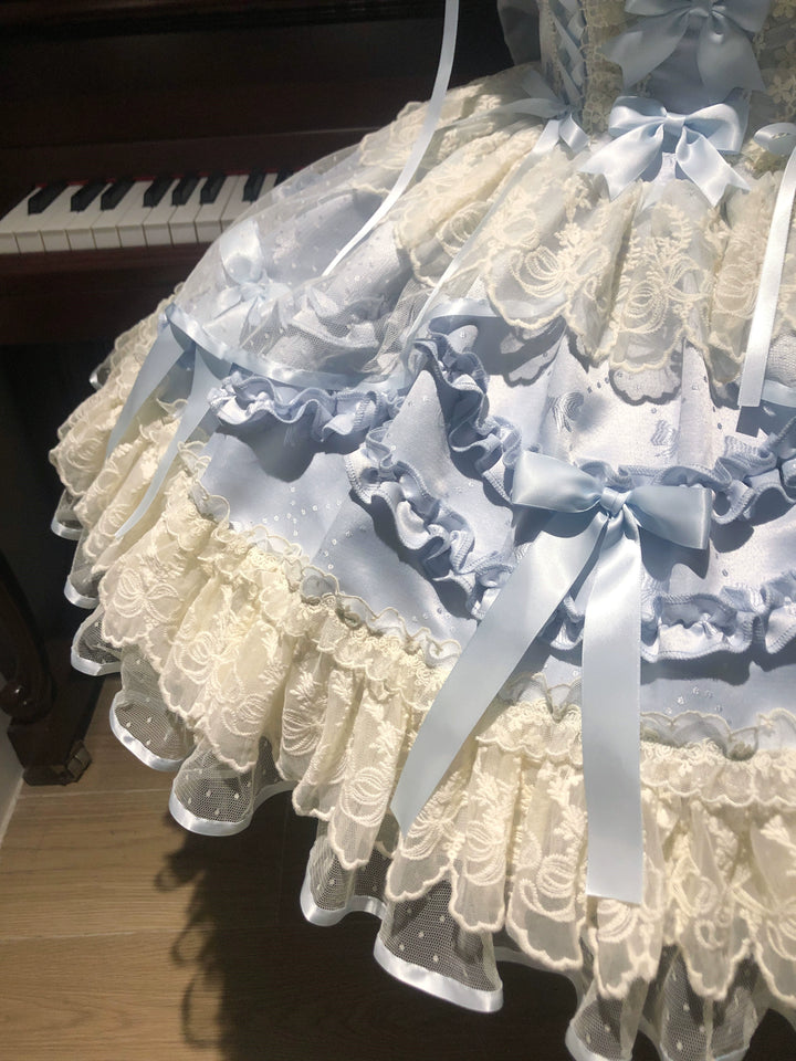 Sugar Girl~Dreamy Butterfly~Ballet-style Sweet Lolita JSK Dress With Large Bow Trailing 43046:763386