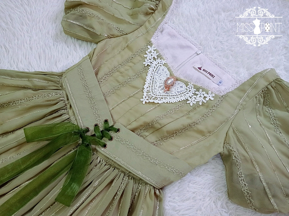 Miss Point~Tulip~Classic Lolita OP Dress Short Sleeve Dress Multicolors 19622:405386
