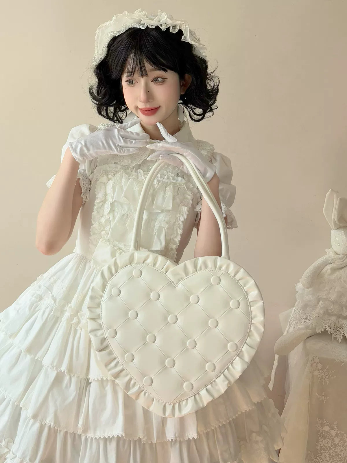 Heart Pillow - Sweet Lolita Heart-shaped Handbag or Shoulder Bag