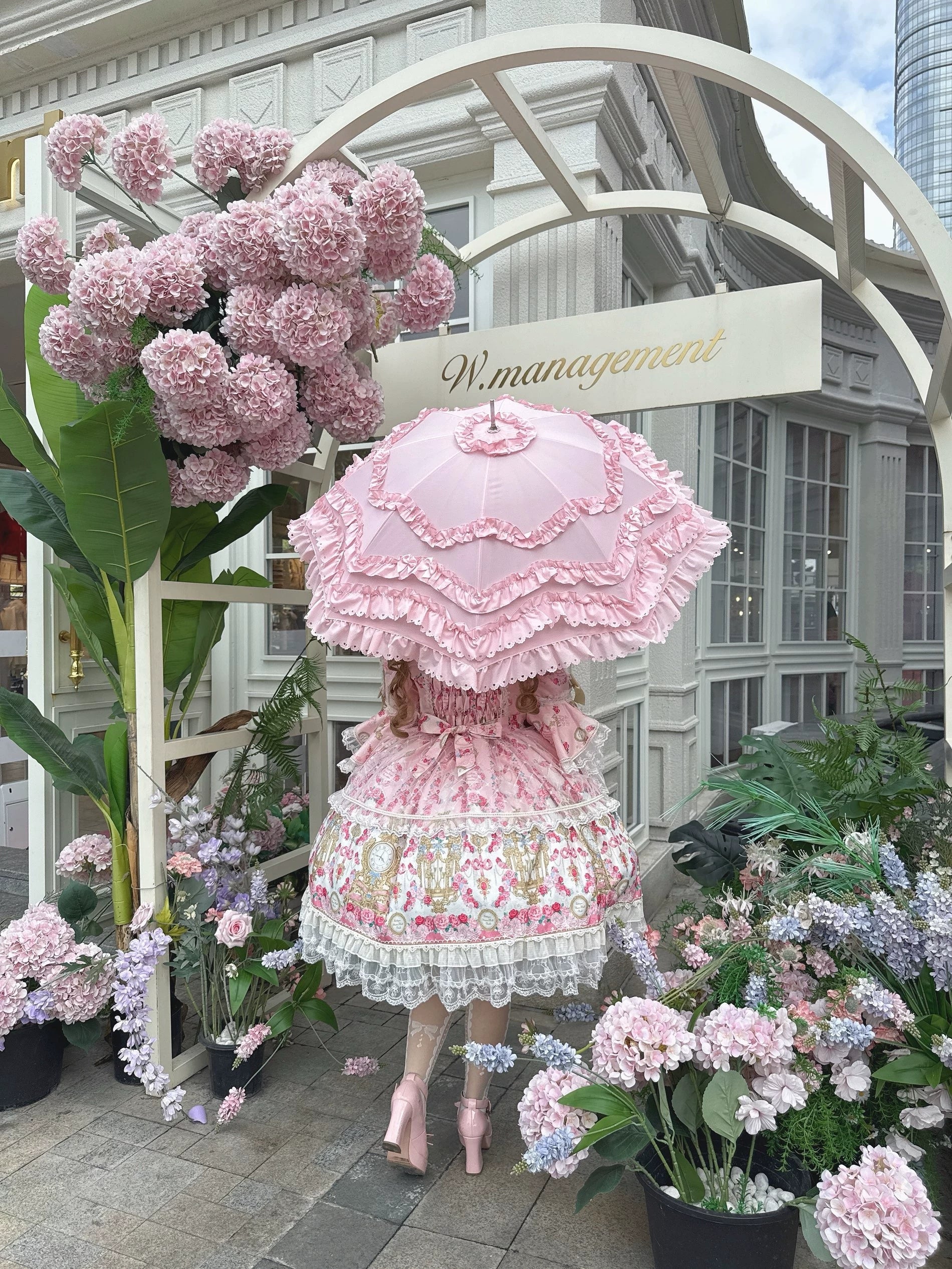 Rose Garden Prelude - Sweet Lolita OP Dress, Floral Printed