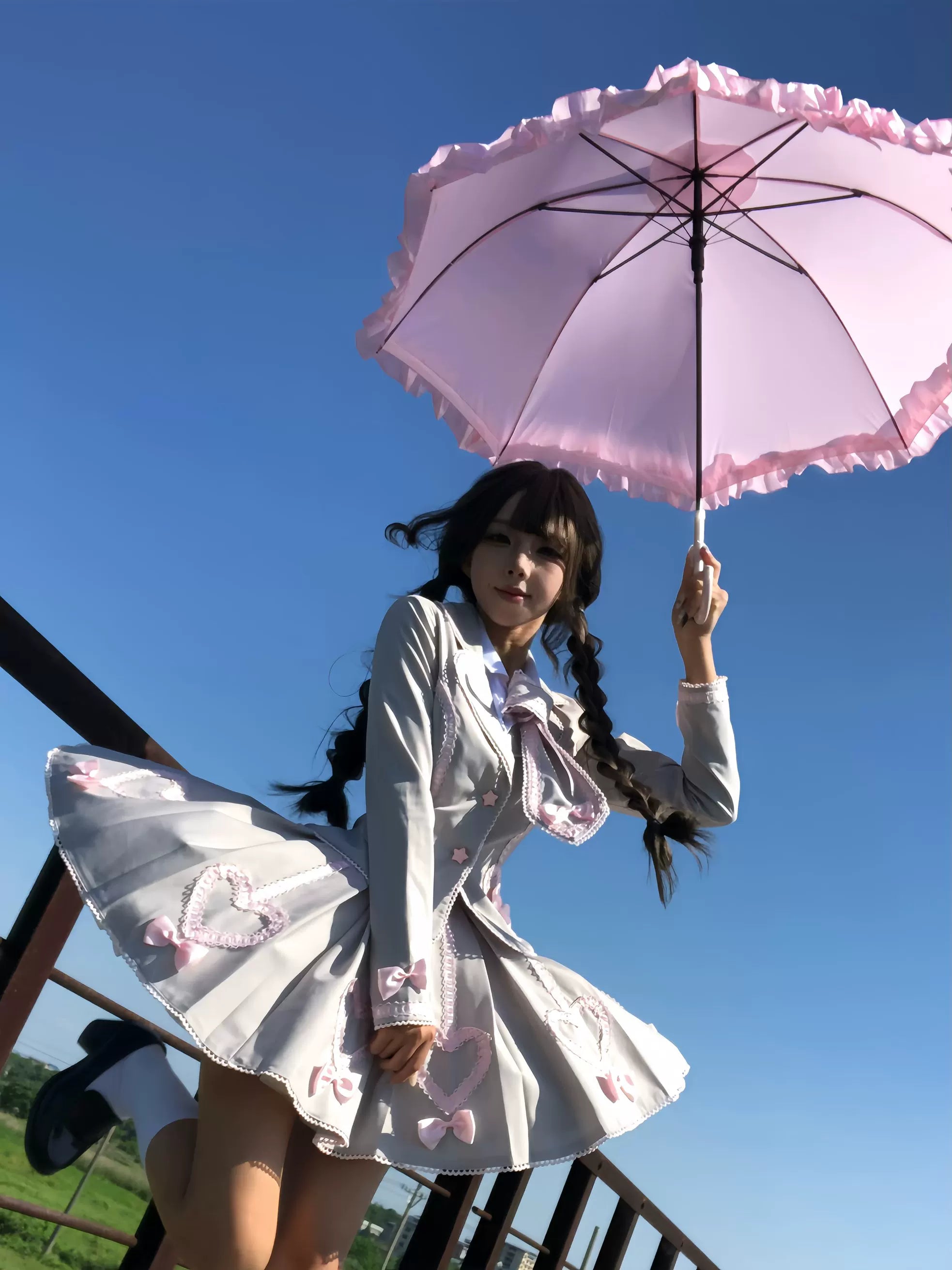 Promise After Class - Old School Lolita Fitted Blazer & Pleated Skirt Set 45492:849784