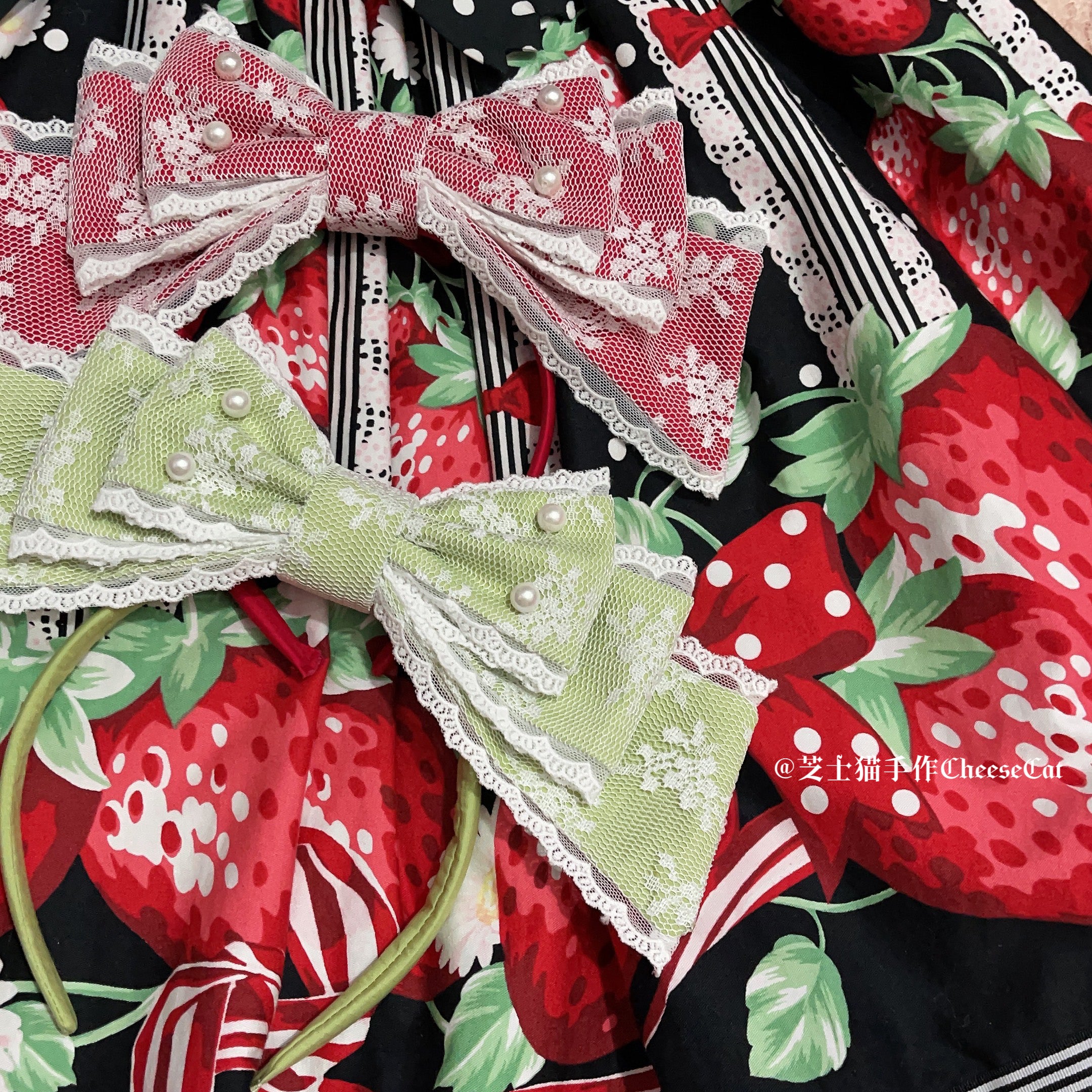 (Buyforme)Cheese Cat~Sweet Lolita KC Lace Butterfly Lolita KC with Pearl 15210:198080