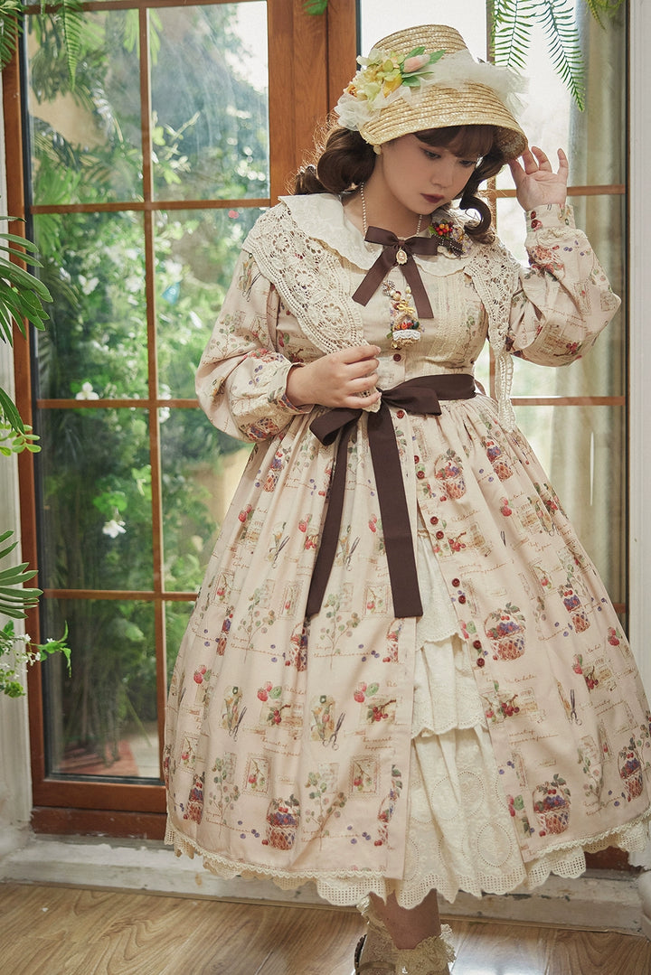 (Buyforme)Miss Point~Forest Lolita Lantern Sleeve OP Casual Dress 29482:342036