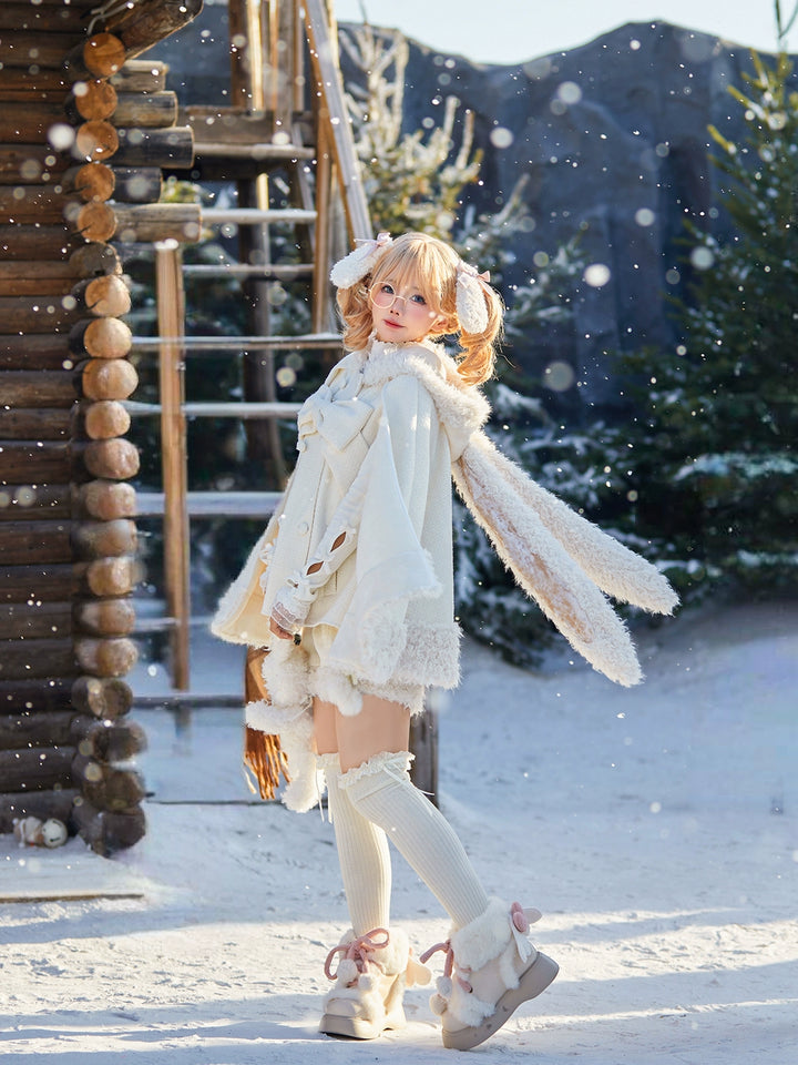 Tan Tuan~Rabbit & Bear~Winter Kawaii Lolita Cape and Shorts