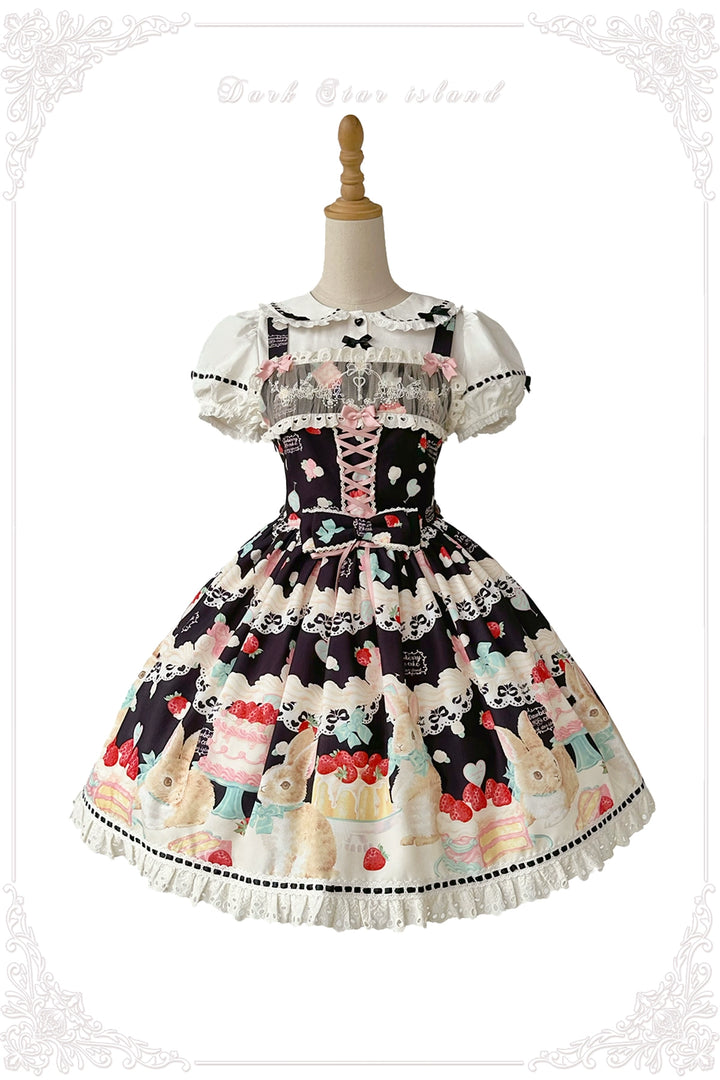 Dark Star Island~Honey Bunny Cake~Sweet Lolita JSK/OP/Strap SK/Shirt (2XL L M S XL) 39864:638892