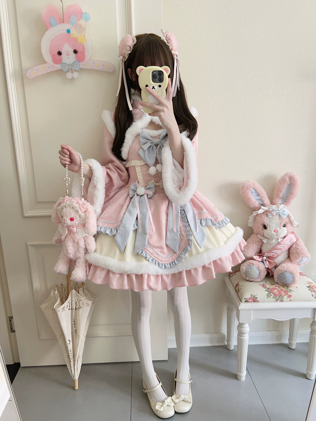 Sugar Girl~Taomian Meiyi~Winter Qi Lolita JSK Suit New Year Lolita Dress