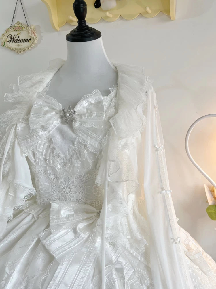 Mist Cardigan - Lightweight Sweet Lolita Bolero, Ruffle Details 44496:810949