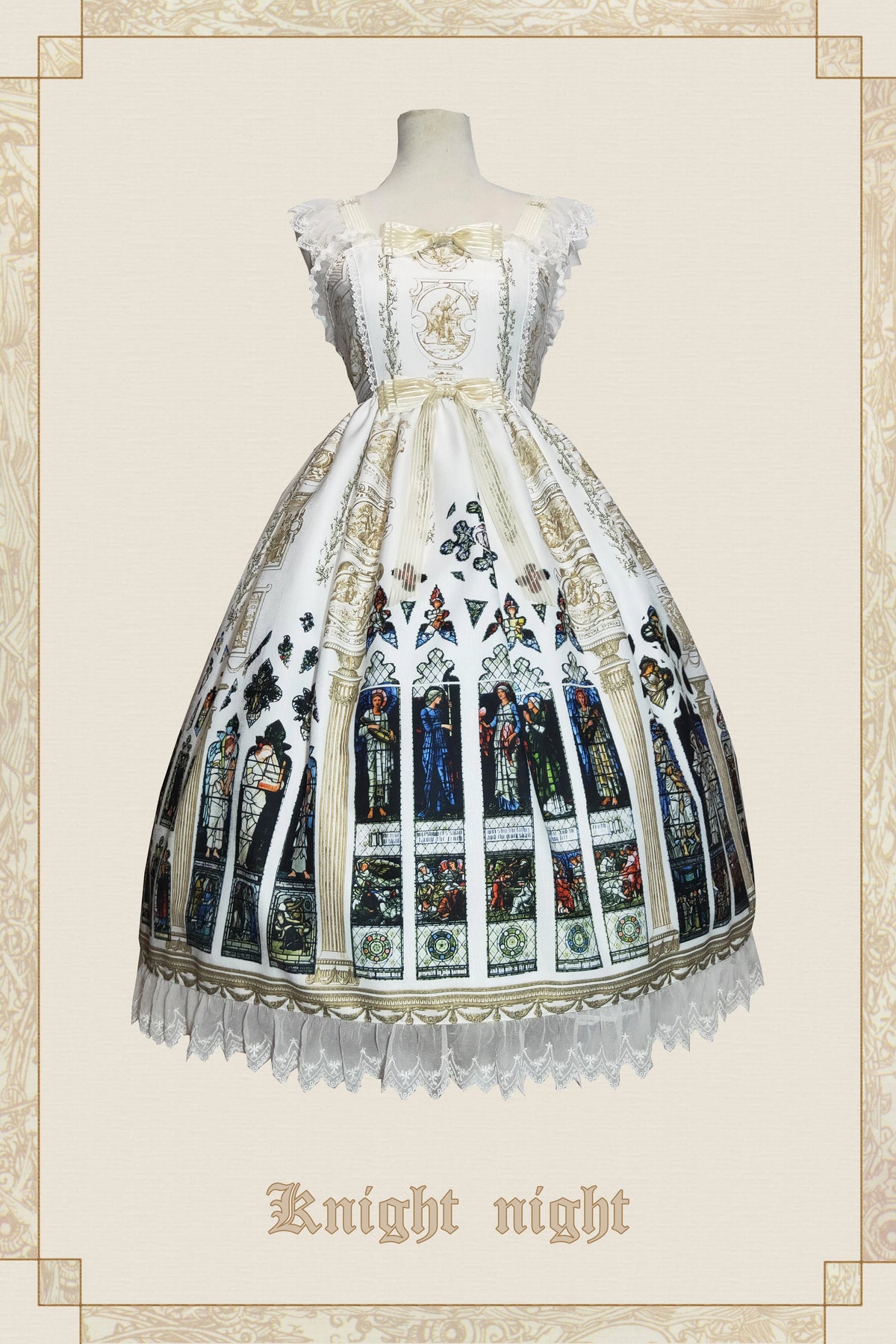stained glass dress Stained Glass This is a custom dress I designed, featuring the Adoration of the Sacred Heart, based on a stained glass window designed by Harry Clarke in 1919. It's a reversible dress,