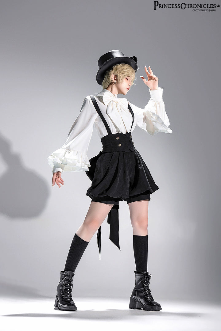 Princess Chronicles~Doll~Ouji Lolita Shirt Retro Elegant Prince Lolita Shorts Suit   