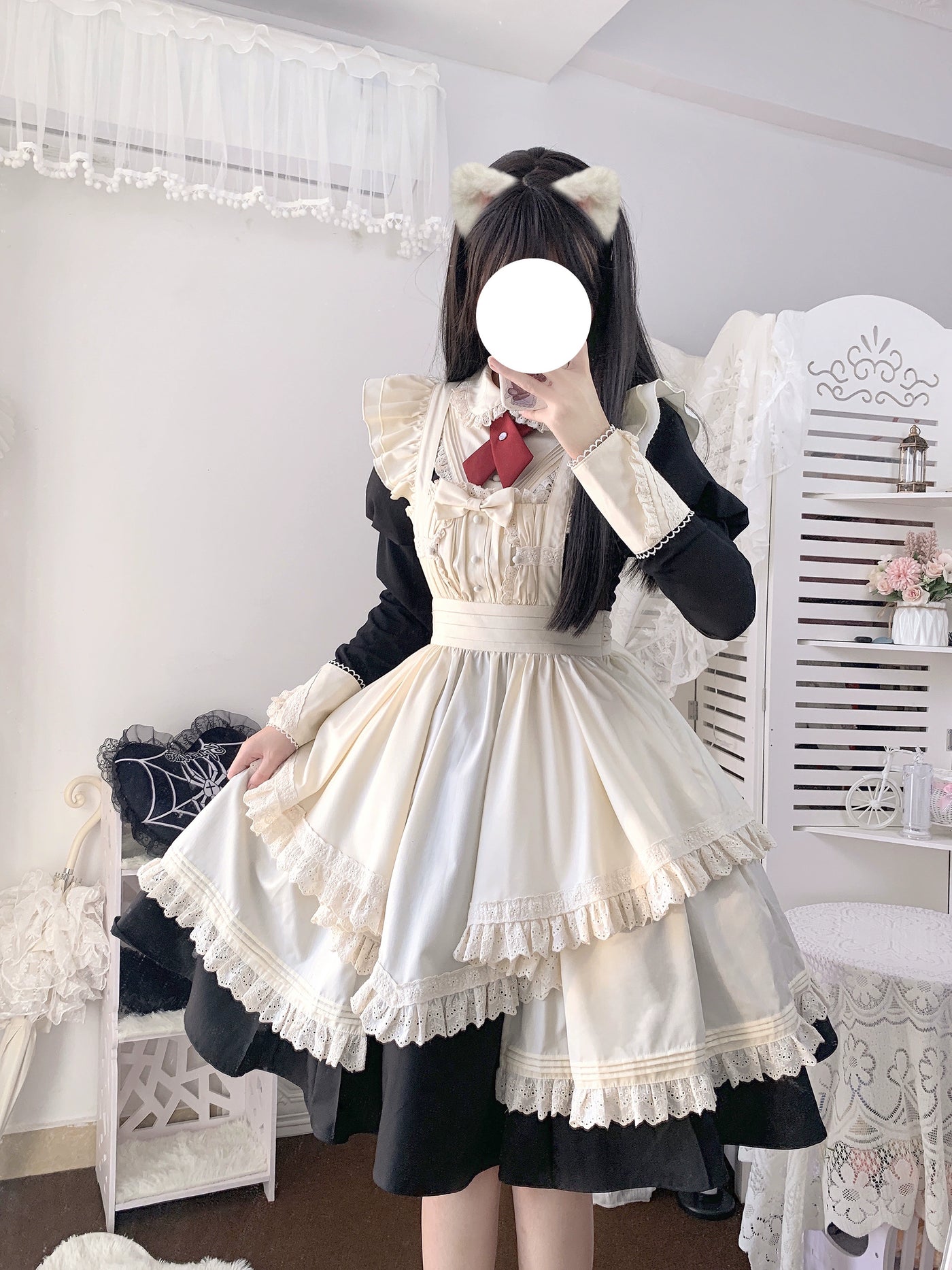 Forest Clerk~Forest Clerk~Elegant Lolita OP Dress Set A Line Dress with Apron   