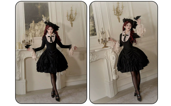 Susin Lolita~Moonlit Rose~Gothic Lolita OP Dress Winter Wool Lolita Overcoat   