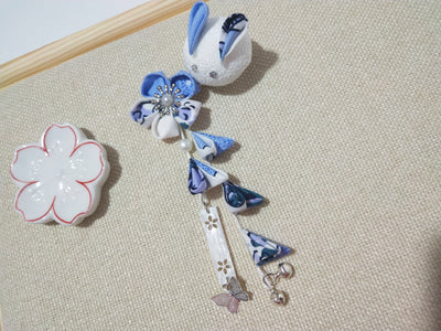 (BFM)Xuanji~Wa Lolita Hair Clip Tassel Bunny Wind Chime Clip Rabbit design  