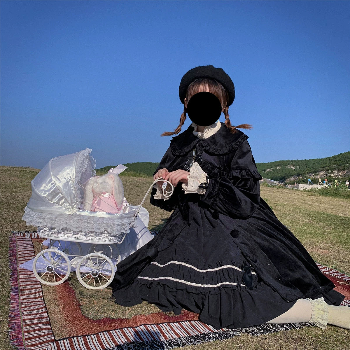 Dark Star Island~Winter Lolita Cape Velvet Antique Lolita Coat 32870:394758