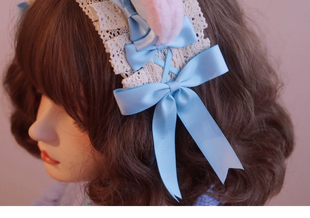 (BFM)Besozealous~Handmade Lolita KC Animal Ear Coffee Hairband   