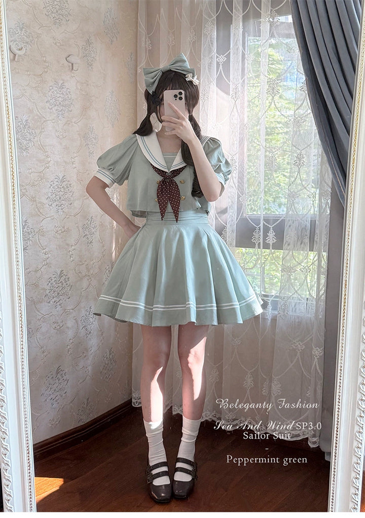 Beleganty - Sea and Wind Separate SP3.0 - Sailor Lolita Puffy Sleeve Blouse