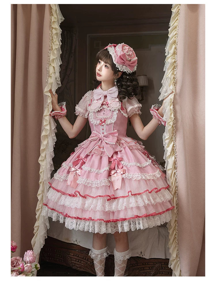 Strawberry Angel - Sweet Lolita JSK Dress, Detachable Sleeves 44452:808900