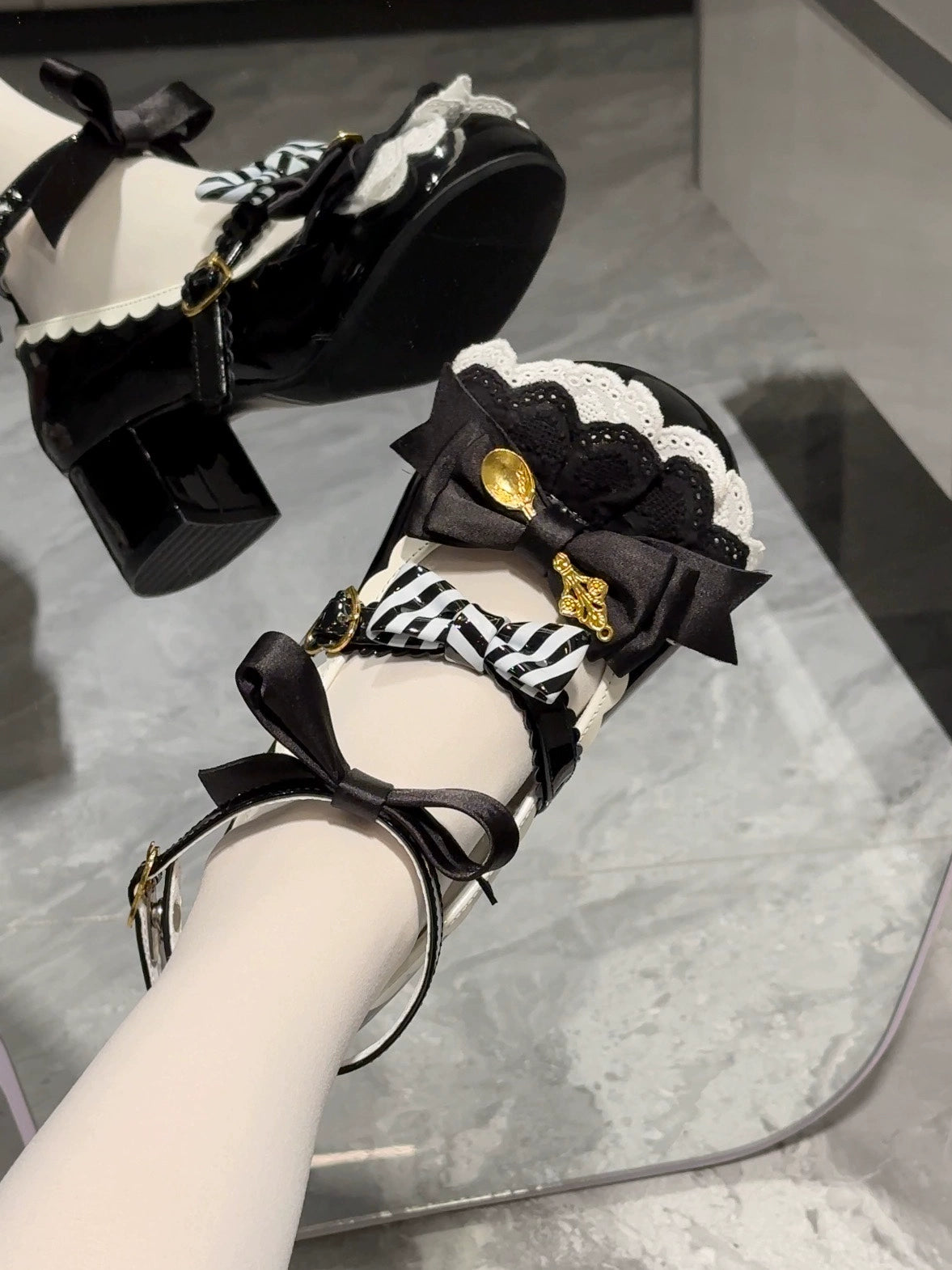 Beauty Bunny - Mousse Roll - Sweet Lolita Heel Shoes, Round Toe