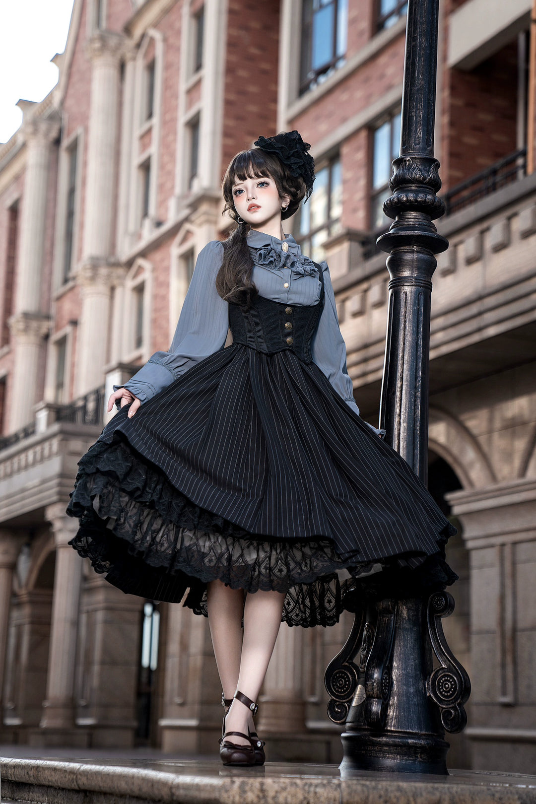 DMFS Lolita~Dreamland of Enchantment~Classic Lolita JSK Retro Bust-supporting Lolita Dress