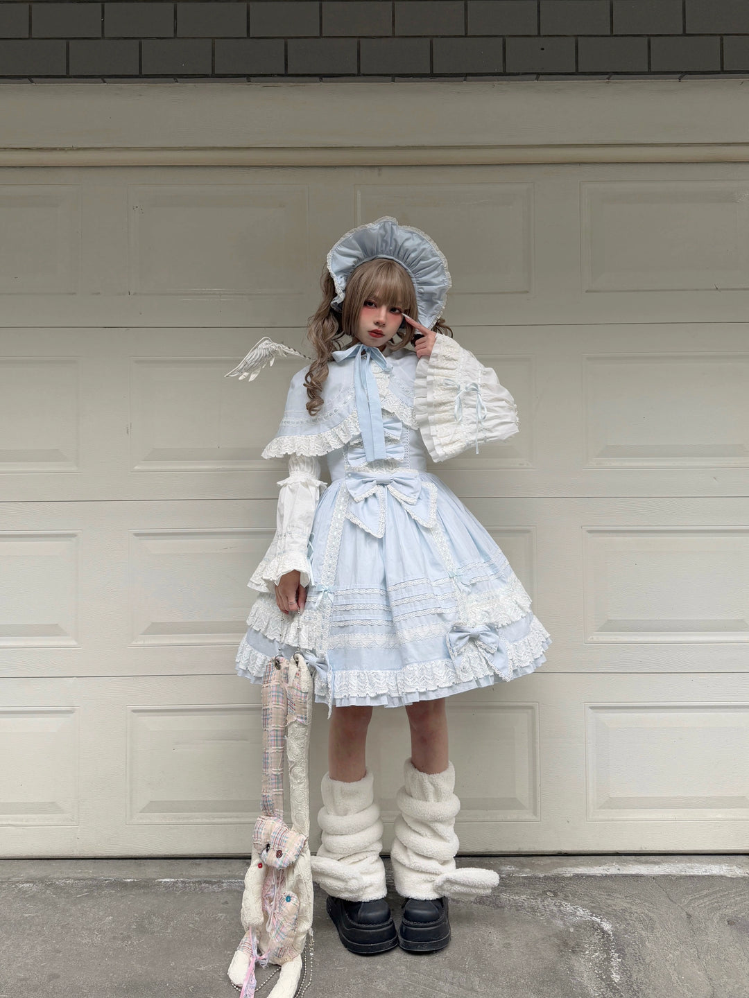 AerialCat~Layered Puffy~Old School Lolita JSK Cotton Vintage Cake Dress