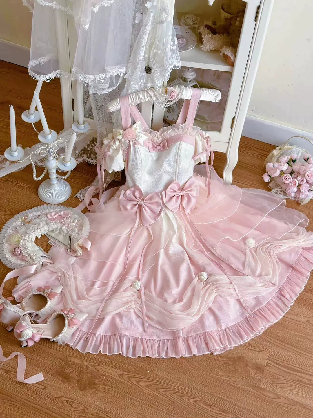 (BFM)For You~True Love Kiss~Sweet Lolita Dress Gradient Gorgeous JSK Set   