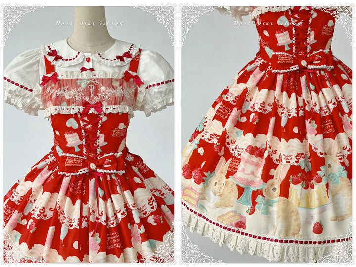 Dark Star Island~Honey Bunny Cake~Sweet Lolita JSK/OP/Strap SK/Shirt   