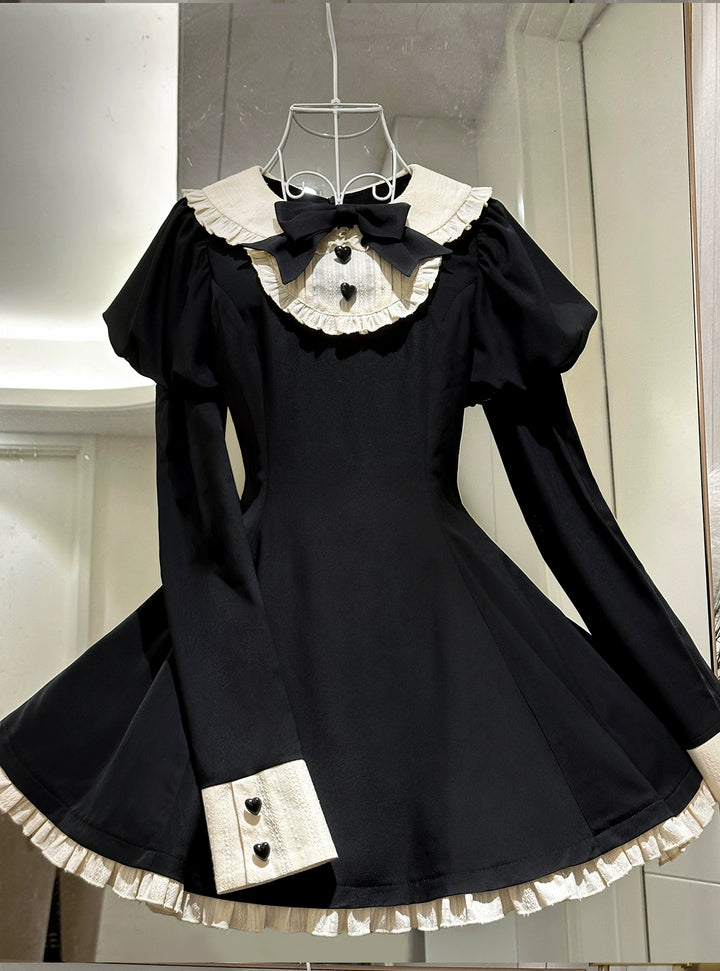 Hawthorn Berries - Maidette - Halloween Maid Lolita Apron OP Dress