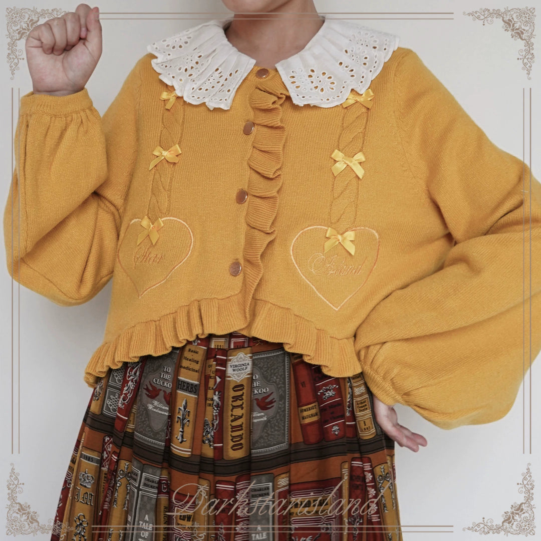 (BFM)Dark Star Island~Sugar Frost~Sweet Lolita Cardigan Knit Embroidered Sweater   