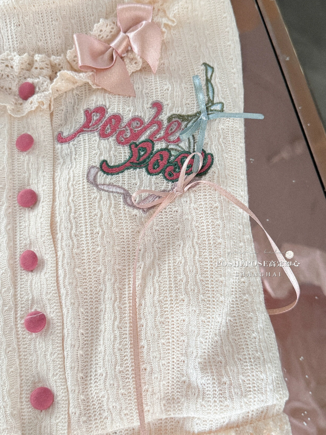 POSHEPOSE~Wish and Girl's Prayer~Sweet Lolita Cardigan Short Knit Sweater