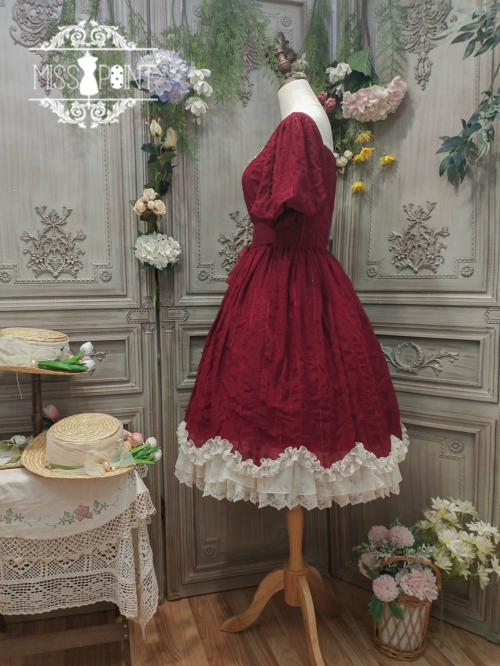 Miss Point~Tulip~Classic Lolita OP Dress Short Sleeve Dress Multicolors 19622:405476