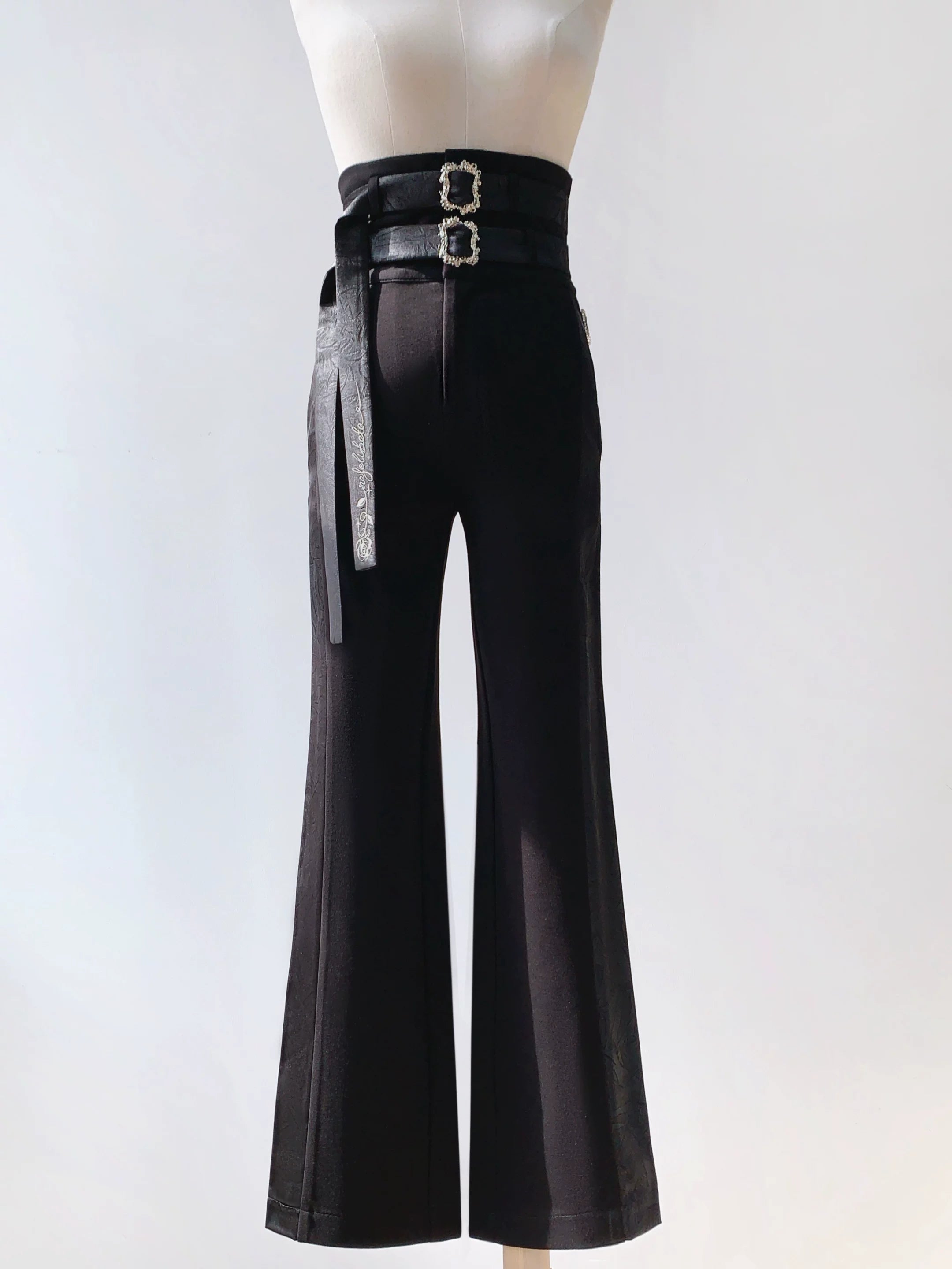Night & Day Sonata - Ouji Lolita Princess Sleeve Shirt & Pants Suit Black Pants Only S