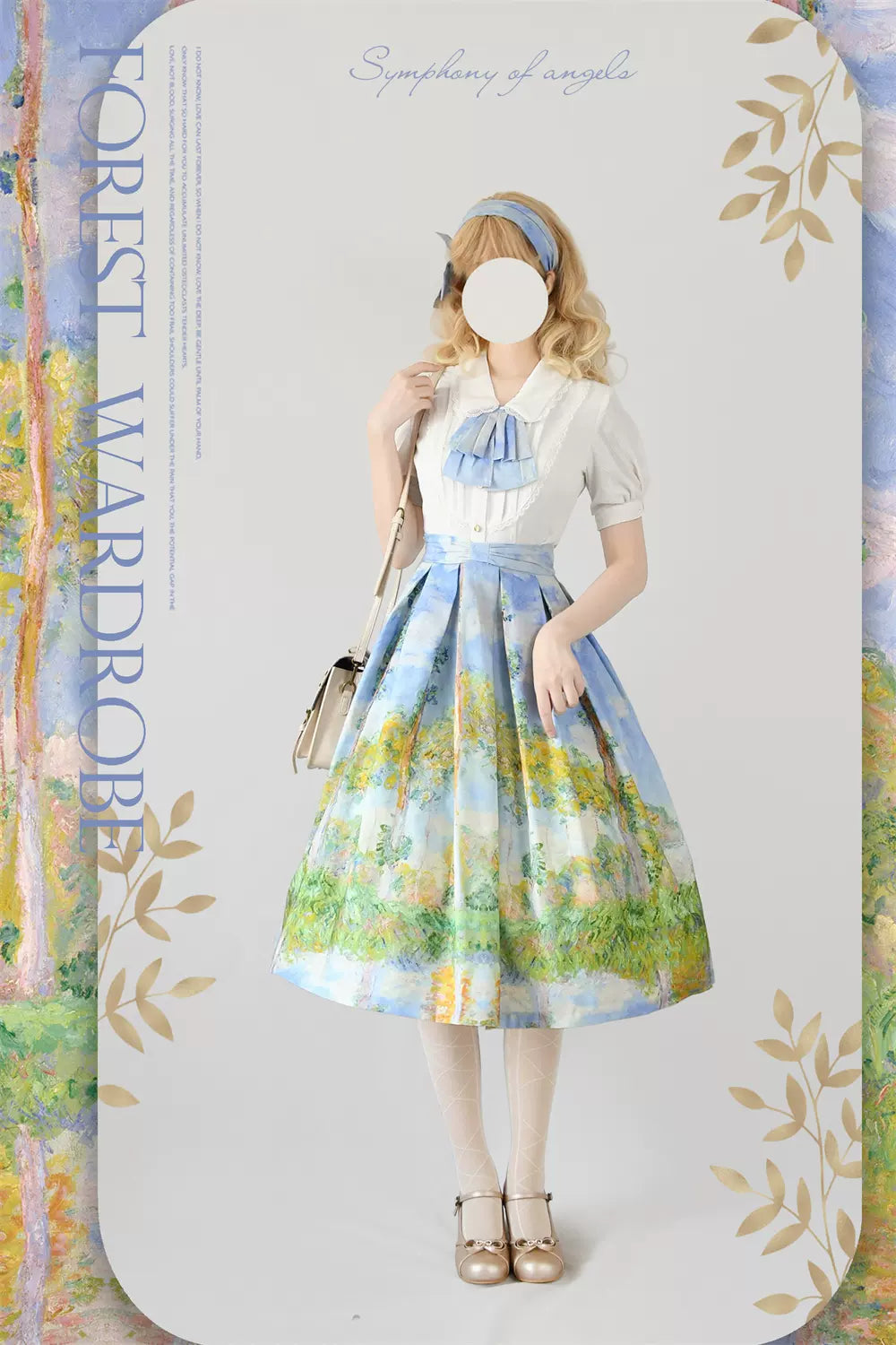 Forest Wardrobe - Daily Lolita SK, Retro Classic Monet Oil Painting 3032:515392
