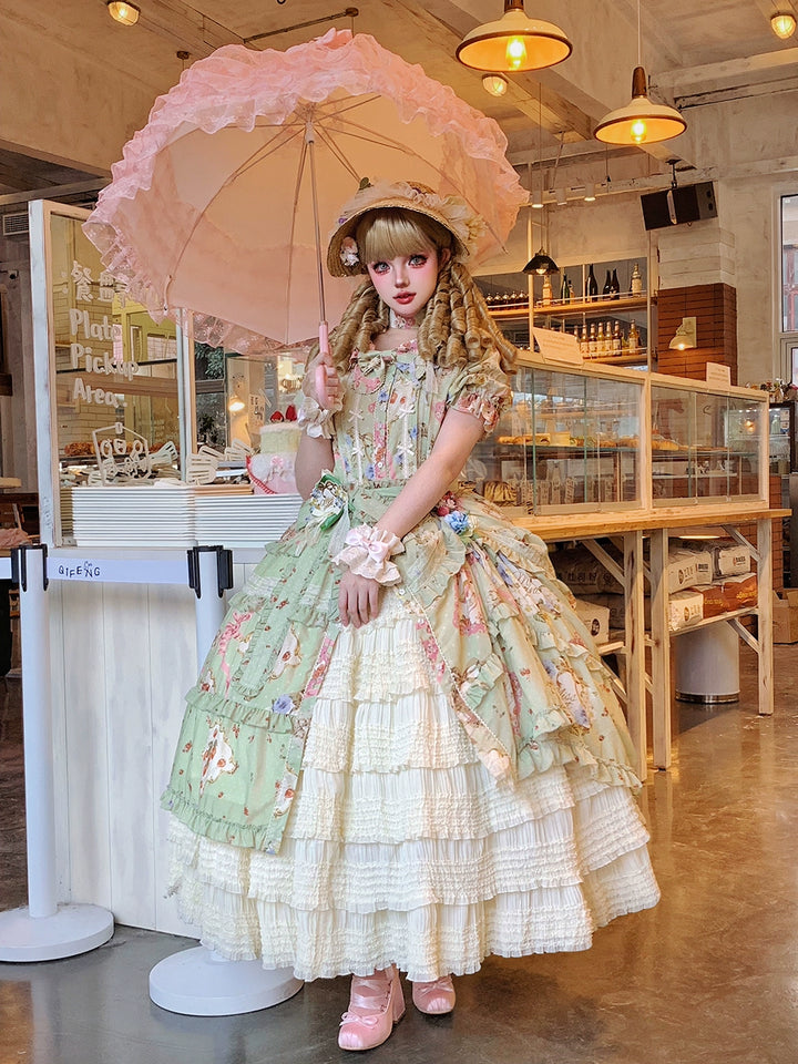 Miss Point~Cat Rose Tea~Elegant Lolita Underskirt Multi-layers Ruffle SK 42136:727359