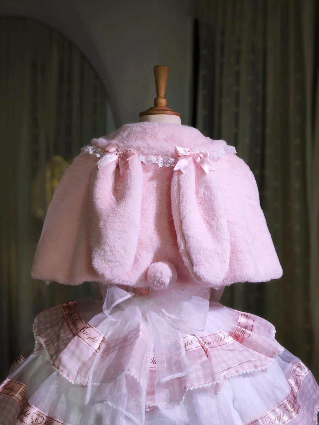 The Seventh Doll~Old School Lolita Cape Bunny Plush Short Coat 40174:654656