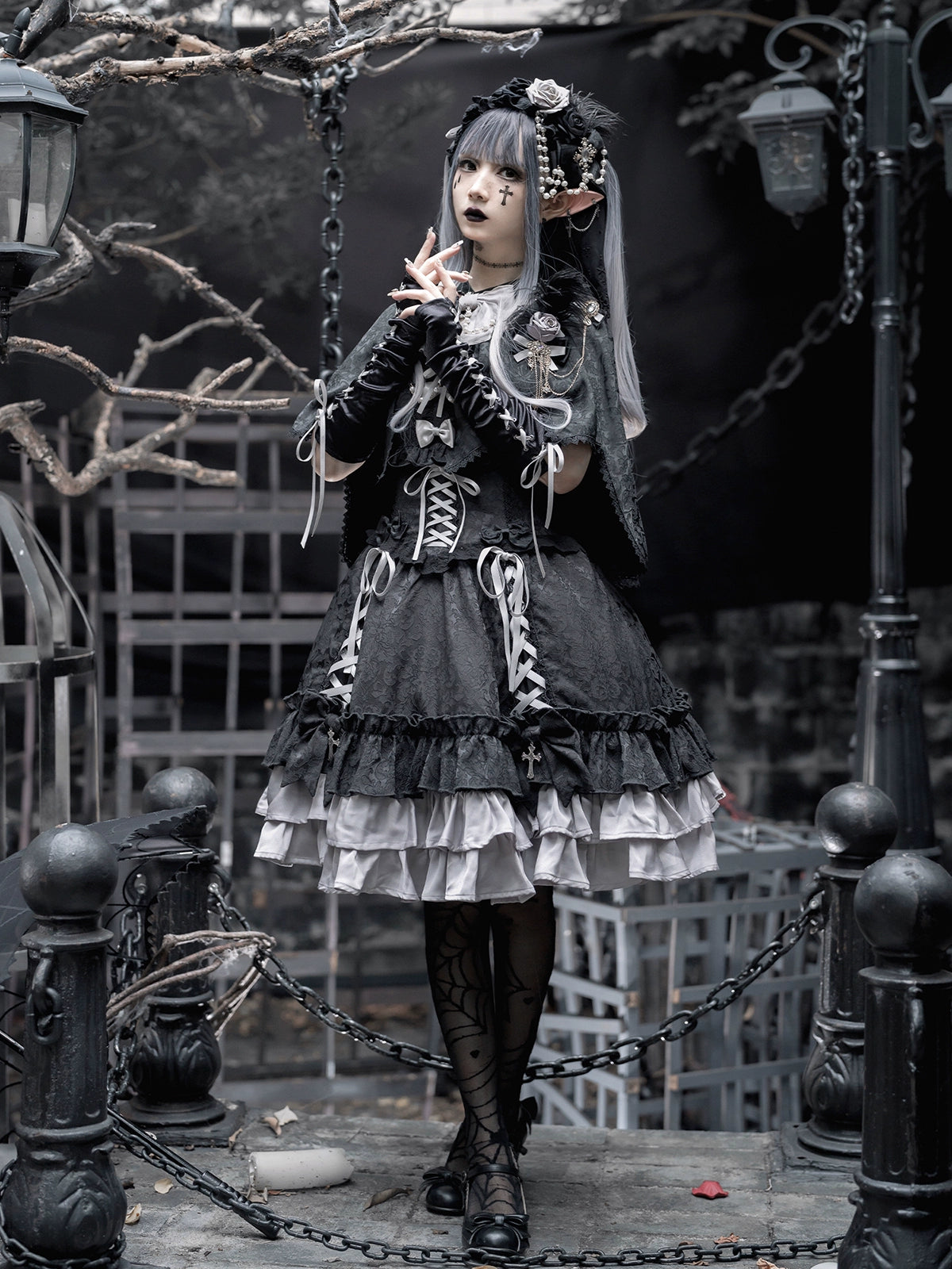 (BFM)Luna Planetarium~Evil Fang~Gothic Lolita JSK Suit Ouji Lolita Shorts Suit 36838:531768