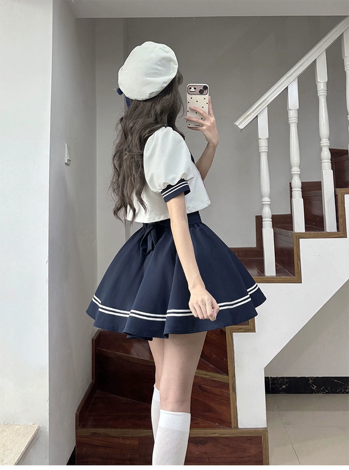 Beleganty - Sea and Wind Separate SP3.0 - Sailor Lolita Puffy Sleeve Blouse 43389:775296