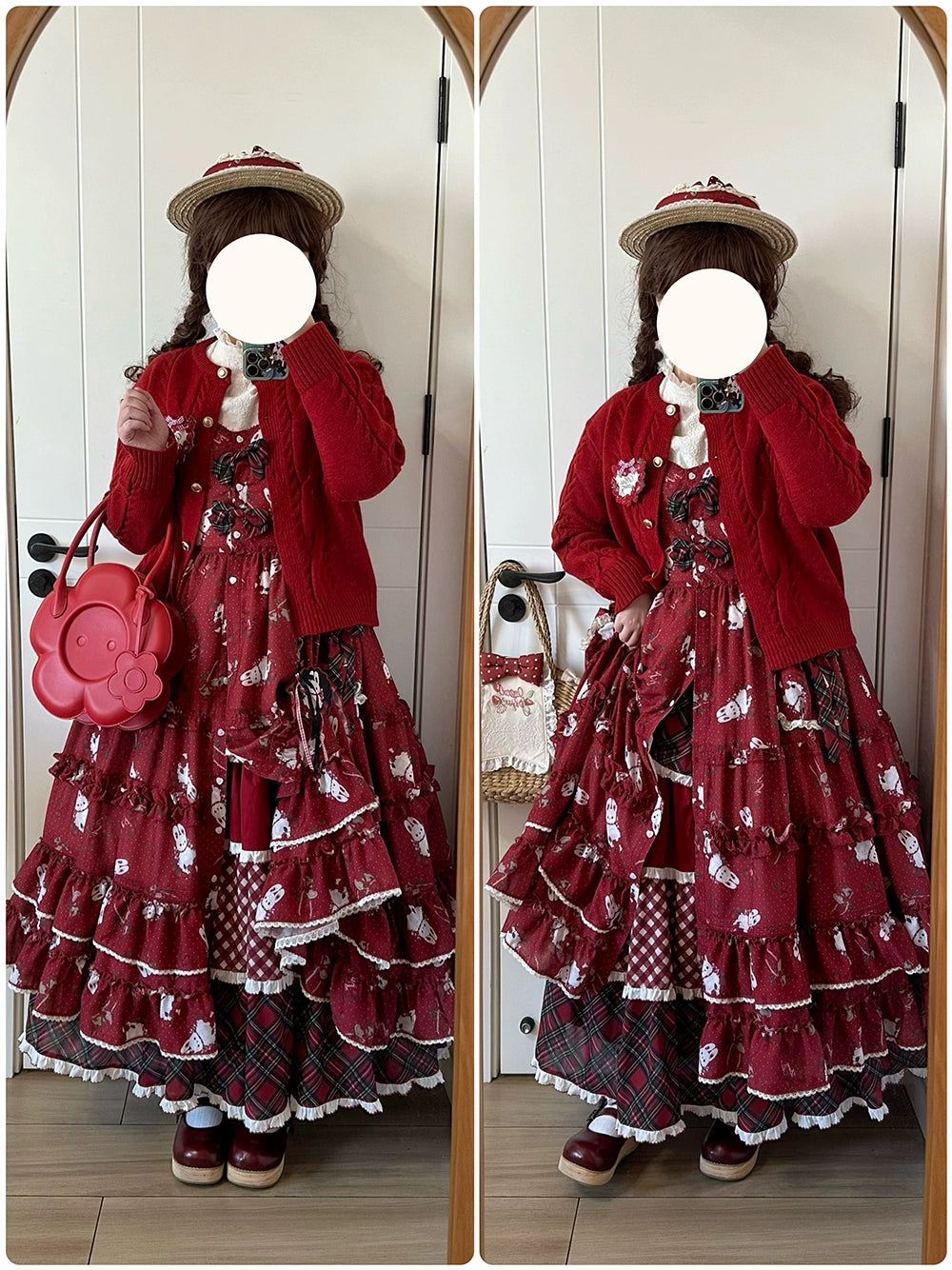 Miss Point - Forest Berry Bunny - Sweet Lolita JSK Elegant Bunny Print Dress 41972:721128